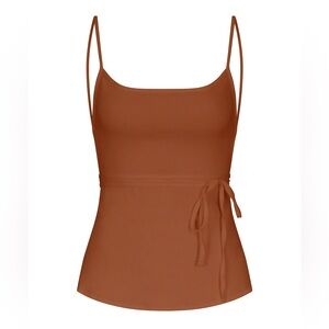Anemia K.M. Tie Wrap Top in Tawny